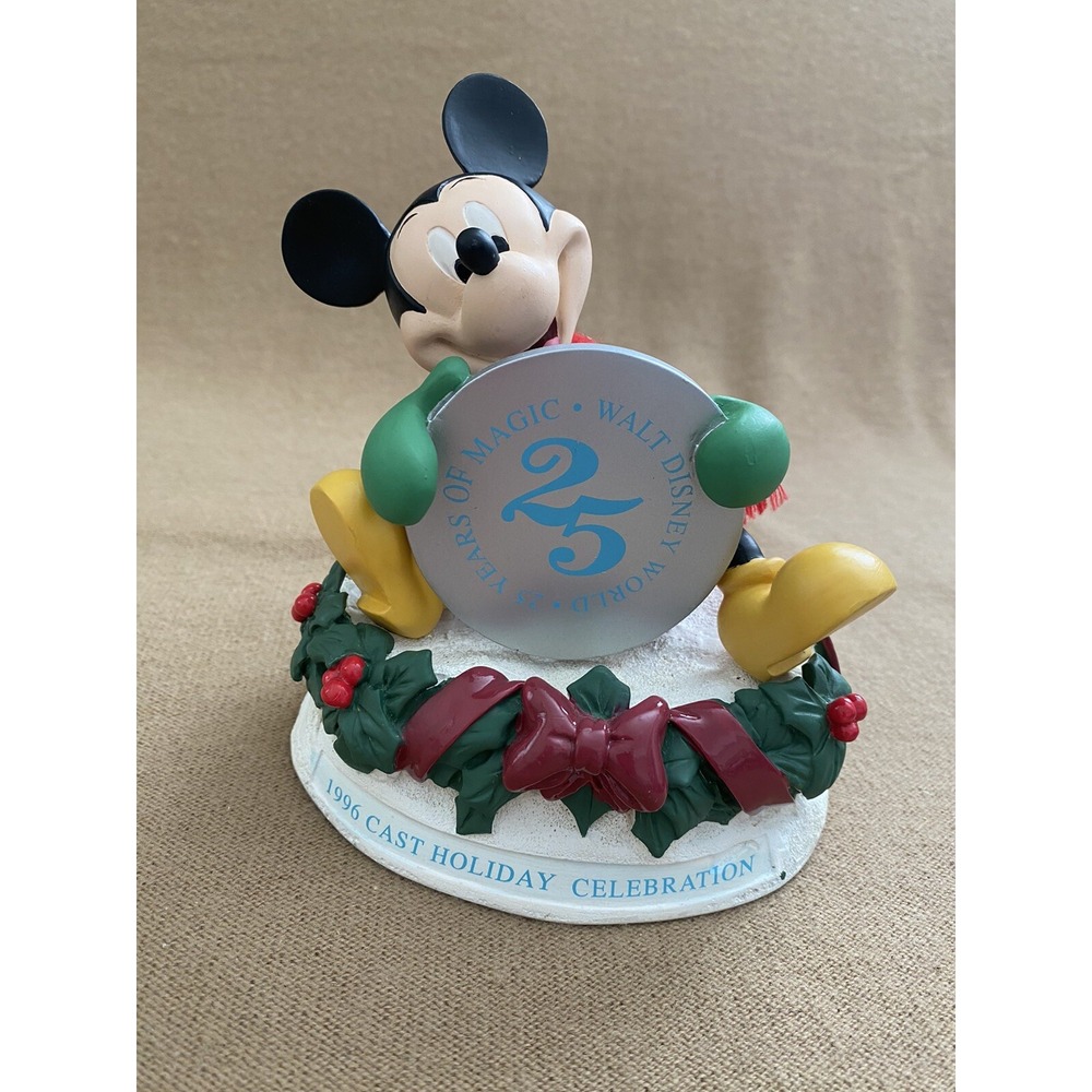 Disney 1996 Cast Holiday Celebration Mickey Mouse Figurine 25 Years of Magic Box